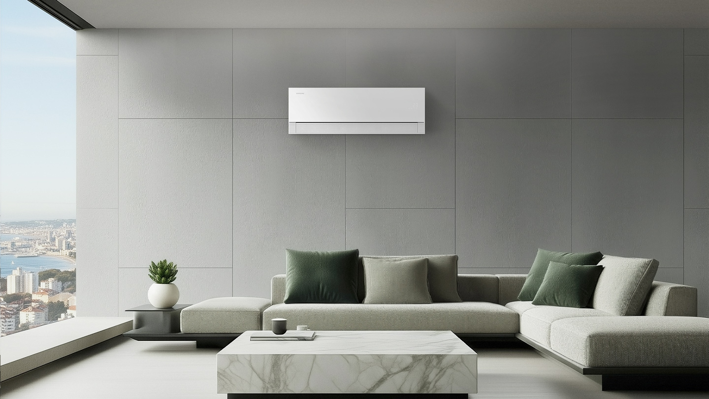 Yaşam alanında Samsung WindFree duvar tipi klima