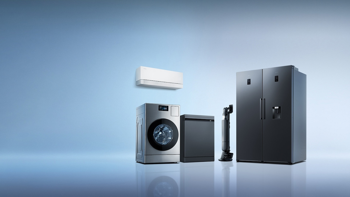 Samsung Bespoke AI buzdolabı, çamaşır makinesi ve ev ürünleri